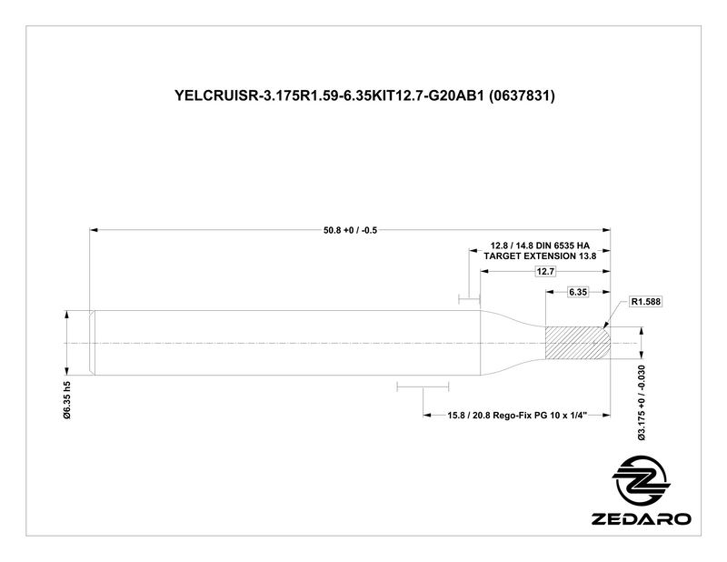 Zedaro YELCRUISR-3.175R1.59-6.35KIT12.7-G20AB1 (0637831)