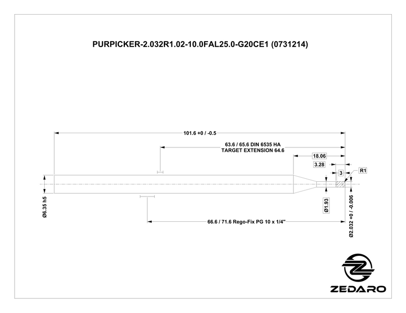 Zedaro PURPICKER-2.032R1.02-10.0FAL25.0-G20CE1 (0731214)