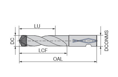 Ceratizit WTX-CHANGE.12,50-12,99.R.5D.HB.14 Holder For Exchangeable Drills 10915125 (0731369)