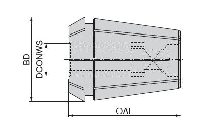 Ceratizit TAPPING COLLET ER20-GB Ø 9,0X 7,1 D/I Collet With Internal Square 8433309000 (0755713)