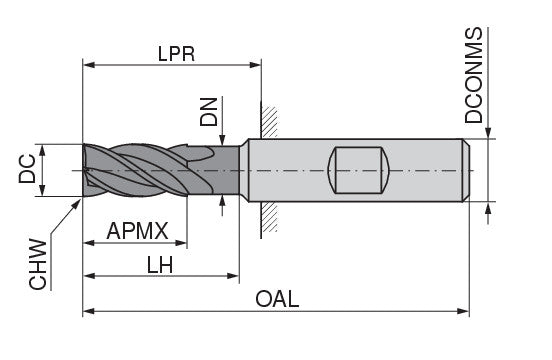 Ceratizit 3A0007-06000.0130.R04.A00100.HB.B550 Rough Milling Cutter 5407700600 (0731253)