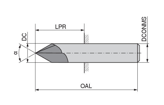 Ceratizit SL.N.EF.6,0.90°.Z5.HA.55 DPB72S SilverLine - NC deburring cutter 5056006000 (0731131)