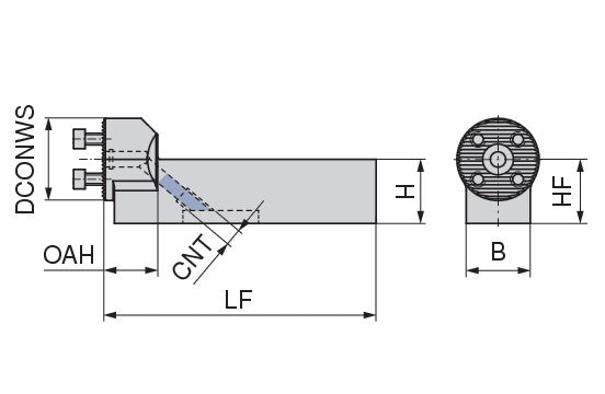 Ceratizit MaxiChange - 0° base holders for the exchangeable head system 8418514000 (0735680)