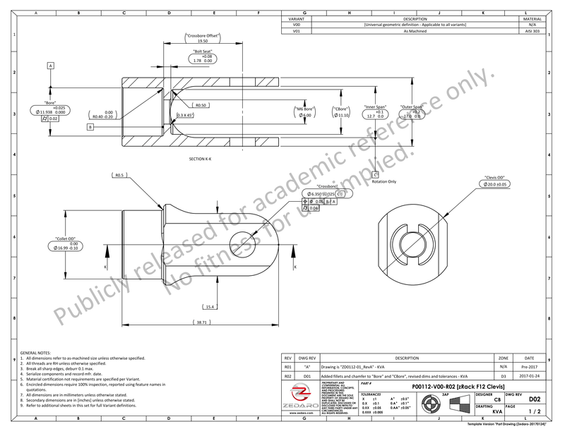 P00112-V01-R02 [zRack F12 Clevis] (0656766)