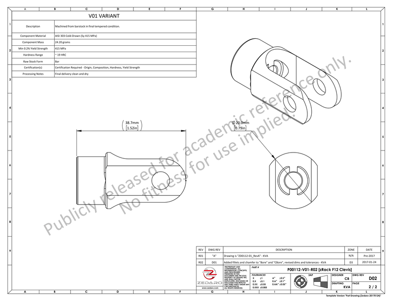 P00112-V01-R02 [zRack F12 Clevis] (0656766)