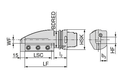 Ceratizit HSK-T63-SHL00-2525 HOLDER FOR SQUARE SHANKS 0° 11888037 (0714915)